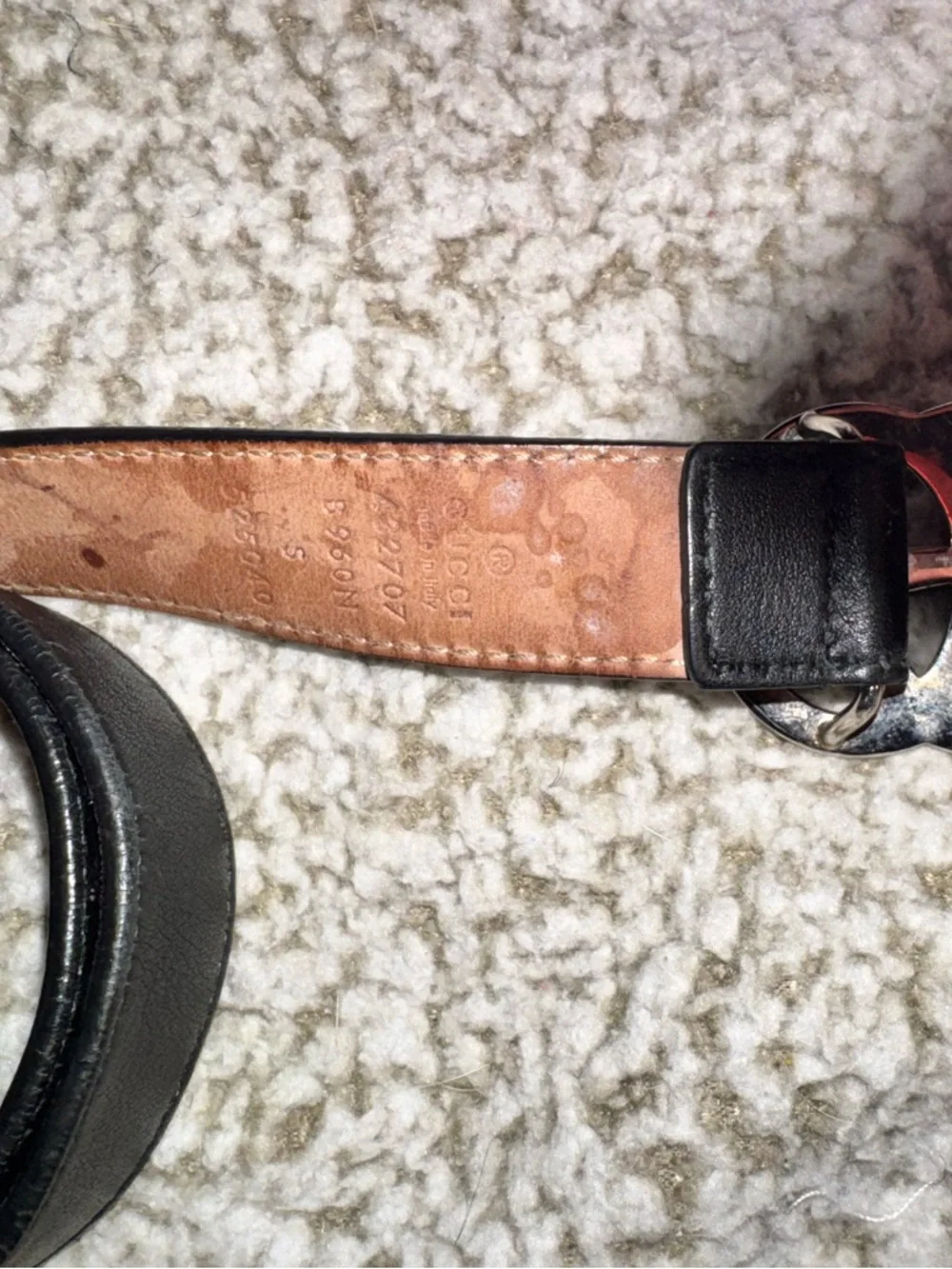 Authentic Gucci Black Leather Kid’s Belt